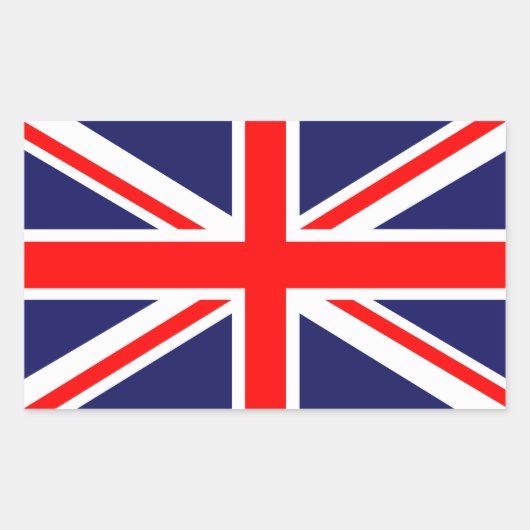 Sticker Rectangulaire L'Union Jack classique (Devant)