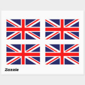 Sticker Rectangulaire L'Union Jack classique (Feuille)