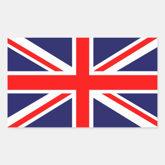 Sticker Rectangulaire L'Union Jack classique (Devant)