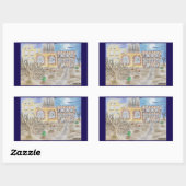 Sticker Rectangulaire L'usine cassée de machines condamnées (Feuille)