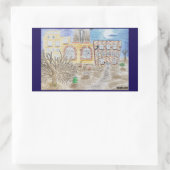 Sticker Rectangulaire L'usine cassée de machines condamnées (Sac)