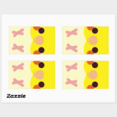 Sticker Rectangulaire Lutino Cockatiel (Feuille)