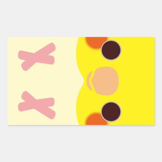 Sticker Rectangulaire Lutino Cockatiel (Devant)