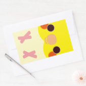 Sticker Rectangulaire Lutino Cockatiel (Enveloppe)