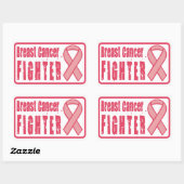 Sticker Rectangulaire Lutte contre le cancer du sein (Feuille)