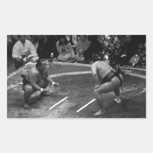 Sticker Rectangulaire Lutte SUMO (Devant)