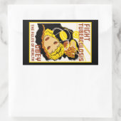 Sticker Rectangulaire Lutter contre la tuberculose ~ Respecter les règle (Sac)