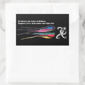 Sticker Rectangulaire Lutter contre le cancer : tous les rubans comptent (Sac)