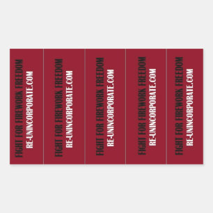 Sticker Rectangulaire Luttez pour la liberté du feu d'artifice !