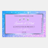 Sticker Rectangulaire Luxe Turquoise Parties scintillant violet Produit (Devant)