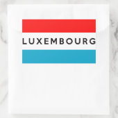 Sticker Rectangulaire luxembourg pays symbole nom texte (Sac)