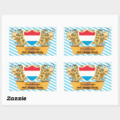 Sticker Rectangulaire Luxembourgeois chic (Feuille)