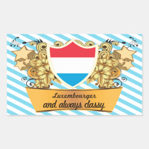 Sticker Rectangulaire Luxembourgeois chic