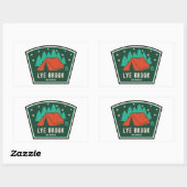 Sticker Rectangulaire Lye Brook Wilderness Vermont Camping (Feuille)