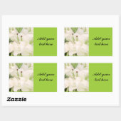 Sticker Rectangulaire Lys blancs, Lys d'amour_ (Feuille)