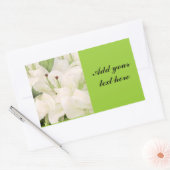 Sticker Rectangulaire Lys blancs, Lys d'amour_ (Enveloppe)