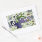 Sticker Rectangulaire Lys de la Vallée Croix de Pâques (Enveloppe)