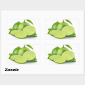 Sticker Rectangulaire Lys tranchés (Feuille)
