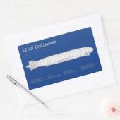 Sticker Rectangulaire LZ 127 Graf Zeppelin - Plan directeur des navires  (Enveloppe)