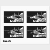 Sticker Rectangulaire M1 Abrams (Feuille)
