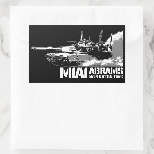 Sticker Rectangulaire M1 Abrams (Sac)