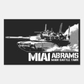 Sticker Rectangulaire M1 Abrams (Devant)