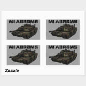 Sticker Rectangulaire M1 Abrams (Feuille)