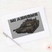 Sticker Rectangulaire M1 Abrams (Enveloppe)