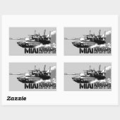 Sticker Rectangulaire M1 Abrams (Feuille)