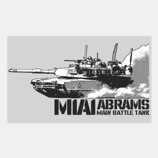 Sticker Rectangulaire M1 Abrams (Devant)
