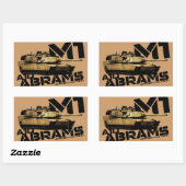 Sticker Rectangulaire M1 Abrams (Feuille)