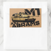 Sticker Rectangulaire M1 Abrams (Sac)