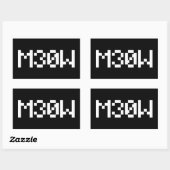 Sticker Rectangulaire M30W [Sons animaux de léopards] (Feuille)