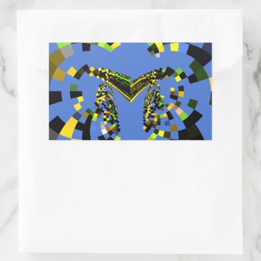 Sticker Rectangulaire M Bleu (Sac)