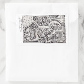 Sticker Rectangulaire M. Emptyful, Dessin D'Encre (Sac)