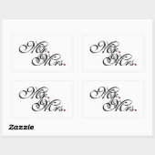 Sticker Rectangulaire M. et Mme Mari Épouse Sa Nouvelle Mherbe (Feuille)