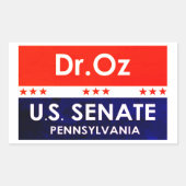 Sticker Rectangulaire M. Oz Sénat américain Pennsylvanie (Devant)