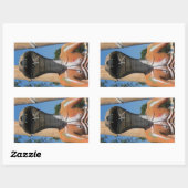 Sticker Rectangulaire M. Snake AKA Cobra Head ... Enfer bouddhiste (Feuille)