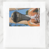 Sticker Rectangulaire M. Snake AKA Cobra Head ... Enfer bouddhiste (Sac)