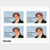 Sticker Rectangulaire Ma bonne opinion, une fois perdue, est perdue pour (Feuille)