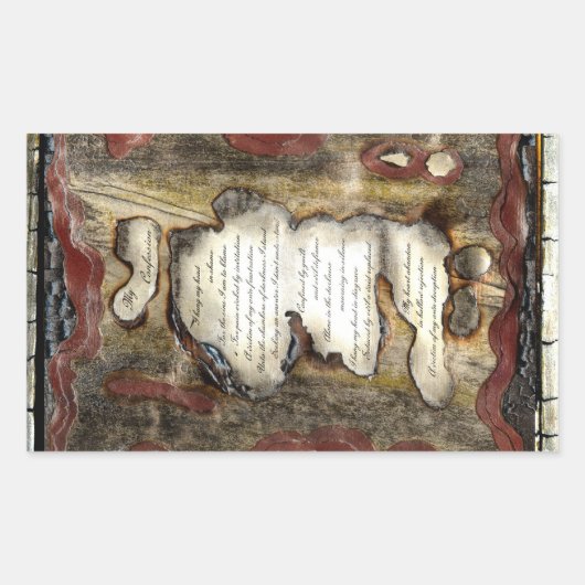 Sticker Rectangulaire Ma confession (Devant)