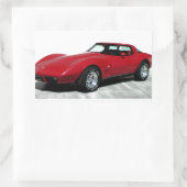 Sticker Rectangulaire Ma Corvette rouge de 1979 (Sac)