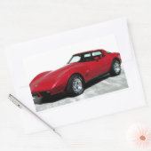 Sticker Rectangulaire Ma Corvette rouge de 1979 (Enveloppe)