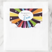 Sticker Rectangulaire Ma superpuissance répand l'Amour. (Sac)