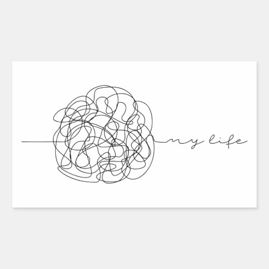 Sticker Rectangulaire Ma vie (Devant)