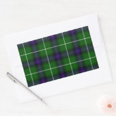 Sticker Rectangulaire MacDonald tartan bleu vert plaid (Enveloppe)
