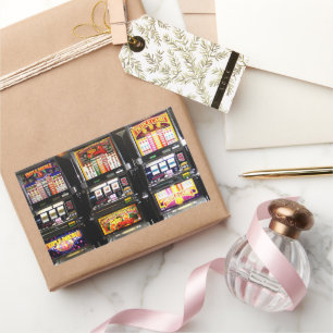 Sticker Rectangulaire Machines de rêve Las Vegas Slots