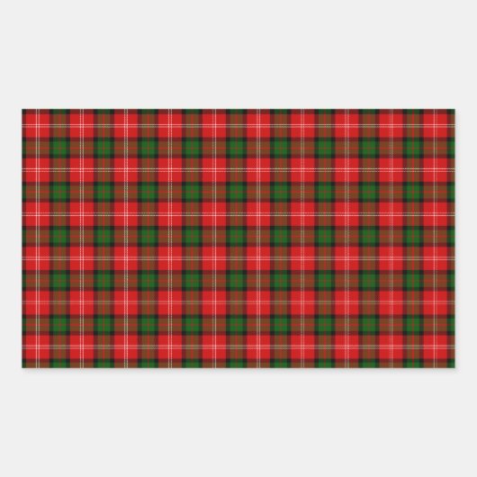 Sticker Rectangulaire MacKintosh Tartan (Devant)