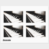 Sticker Rectangulaire Macro Touches de piano (Feuille)