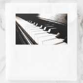 Sticker Rectangulaire Macro Touches de piano (Sac)
